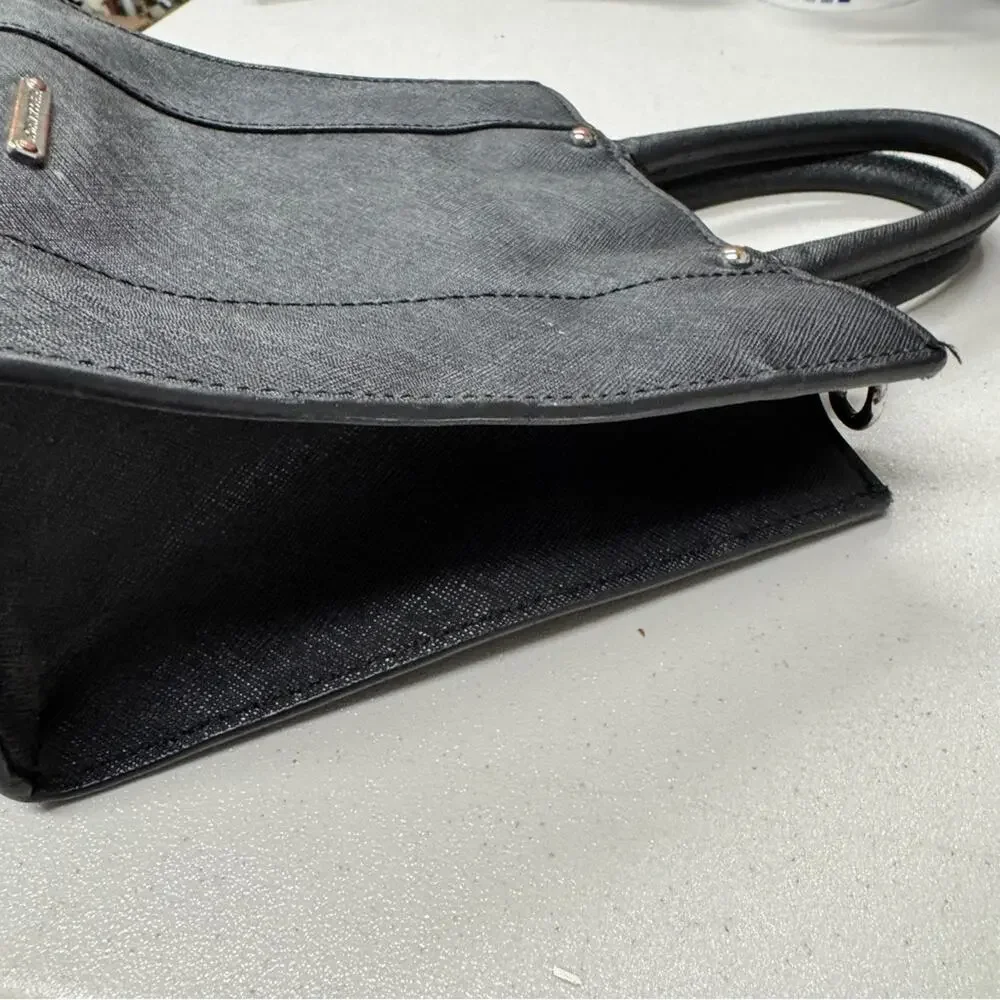 Rebecca Minkoff Black Leather Mini Handbag Tote Purse Classic Small Preppy